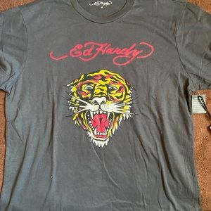 Ed Hardy Grey T-Shirt